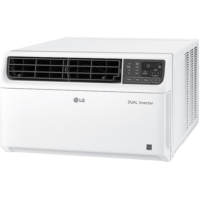 LG LW1022IVSM 10,000 BTU Dual Inverter Smart Wi-Fi Window AC - Left Angle