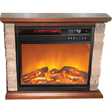 Lifesmart 3 Element Infrared Electric Fireplace with Faux Stone - Main