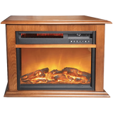 Lifesmart 3-element Infrared Electric Oak Fireplace - Main