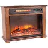 Lifesmart Medium Square Fireplace with Decorative Mantel - Angle 1