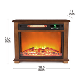 Lifesmart Medium Square Fireplace with Decorative Mantel - Dimensions