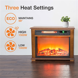 Lifesmart Medium Square Fireplace with Decorative Mantel - Infographic 2