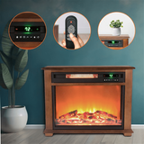 Lifesmart Medium Square Fireplace with Decorative Mantel - Infographic 3