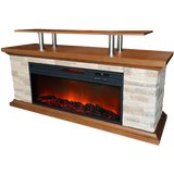Lifesmart 60-In. Fireplace TV Stand - Left View