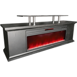 Lifesmart 72-in Fireplace with TV Stand - Faux Glass Beads - Angle 1