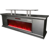 Lifesmart 72-in Fireplace with TV Stand - Faux Glass Beads - Angle 2