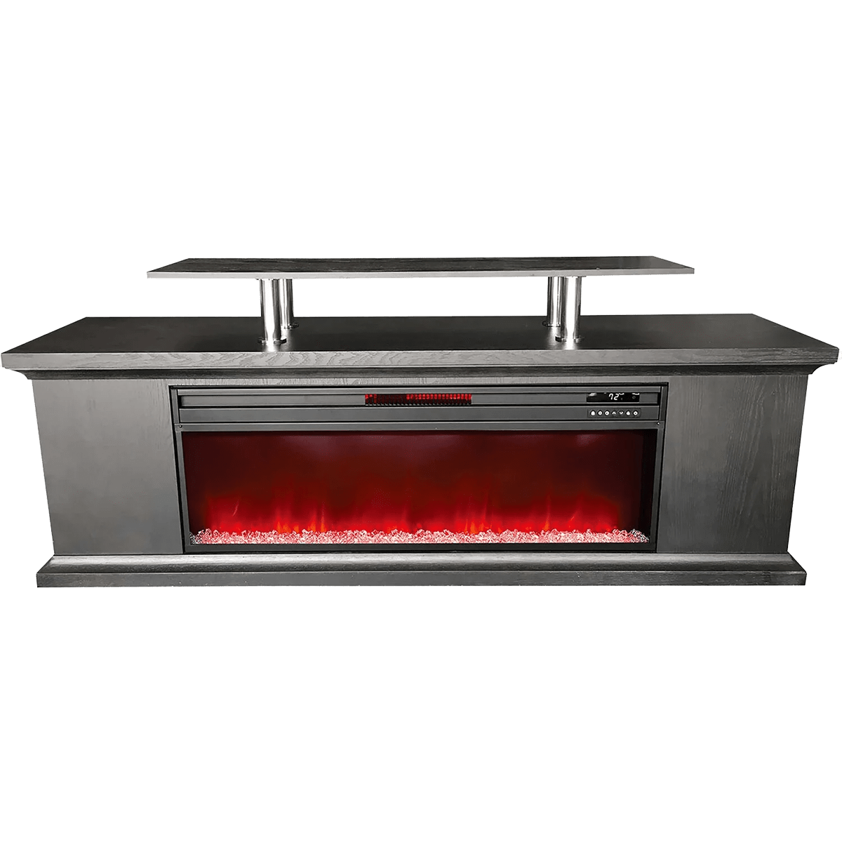 Lifesmart 72-in Fireplace with TV Stand - Faux Glass Beads - Main
