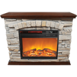Lifesmart Faux Stone Infrared Electric Fireplace