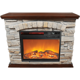 Lifesmart Faux Stone Infrared Electric Fireplace