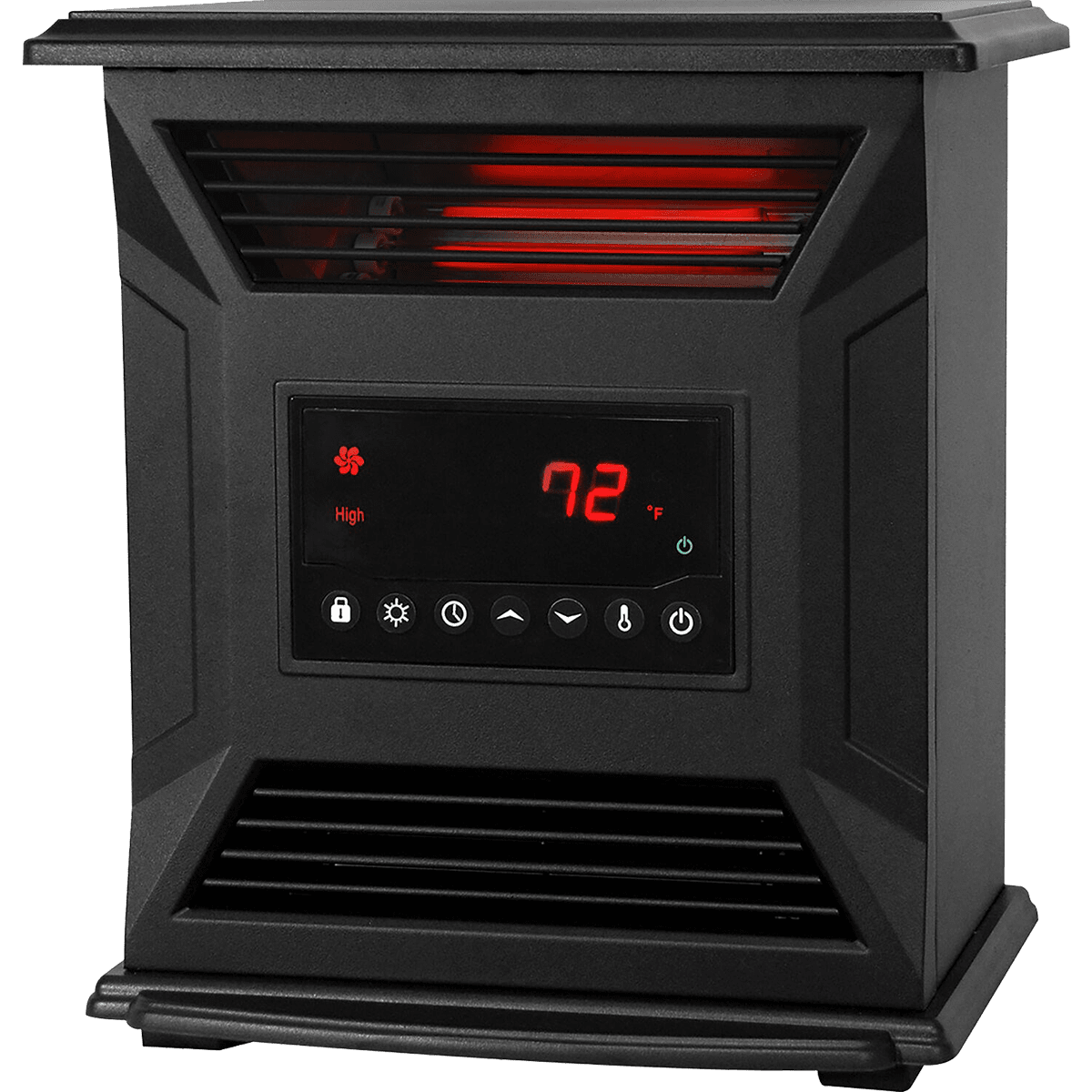 Lifesmart 6-Element Front Air Intake Infrared Electric Heater - Angle View