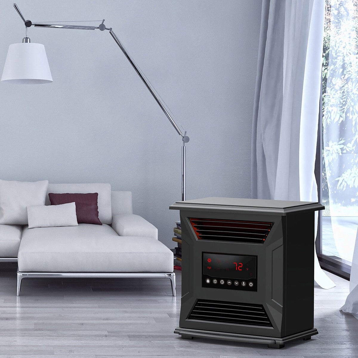 Lifesmart Infrared Electric Heater w/6-Element Front Air Intake