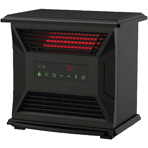 Lifesmart HT1276 4 Element Low Profile Infrared Space Heater - Left View