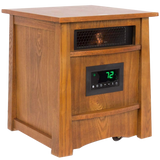 LifeSmart Infrared Heater Wood Cabinet 8 Element - Angle 1