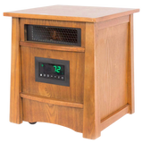 LifeSmart Infrared Heater Wood Cabinet 8 Element - Angle 2