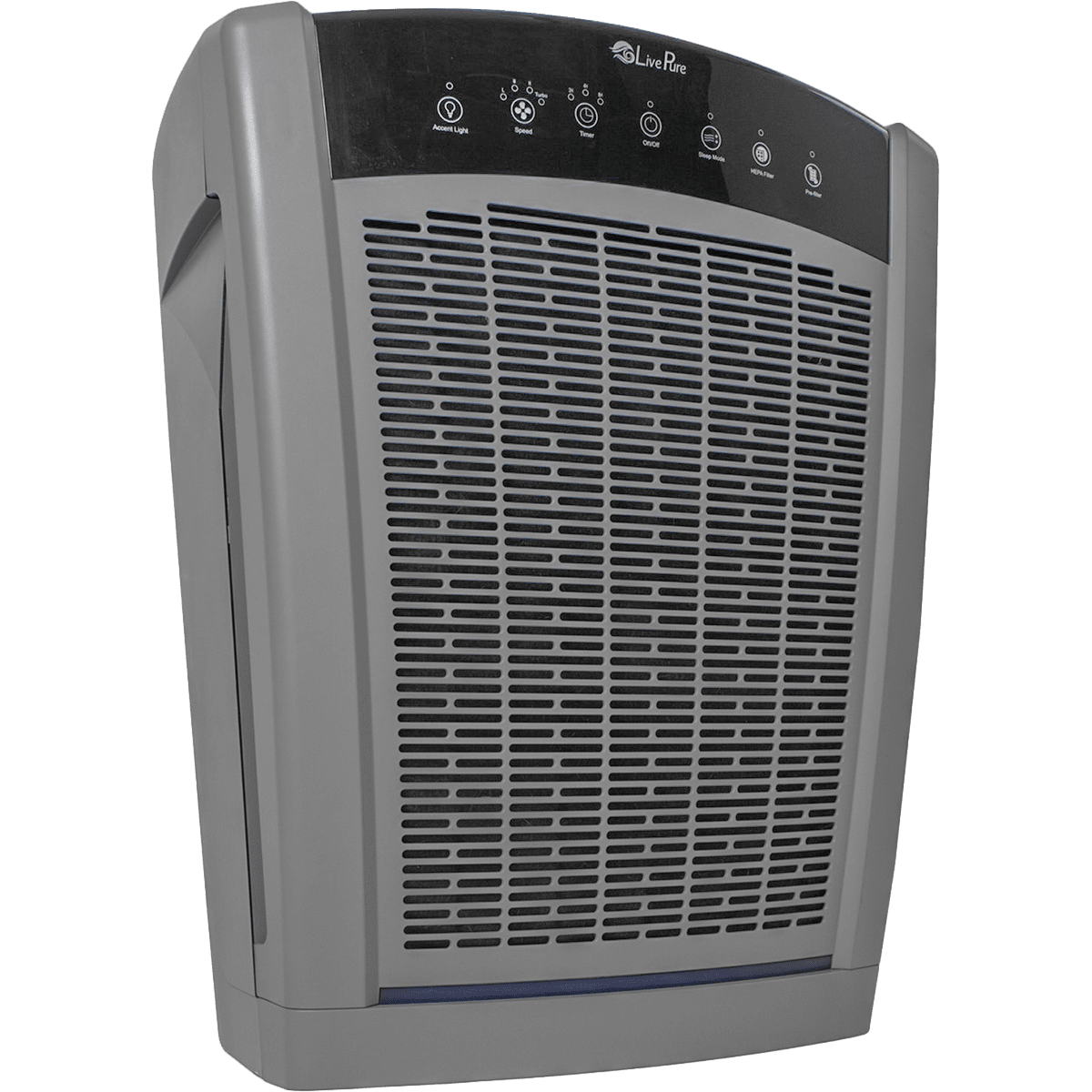 LivePure Bali HEPA Air Purifiers Gray - angle