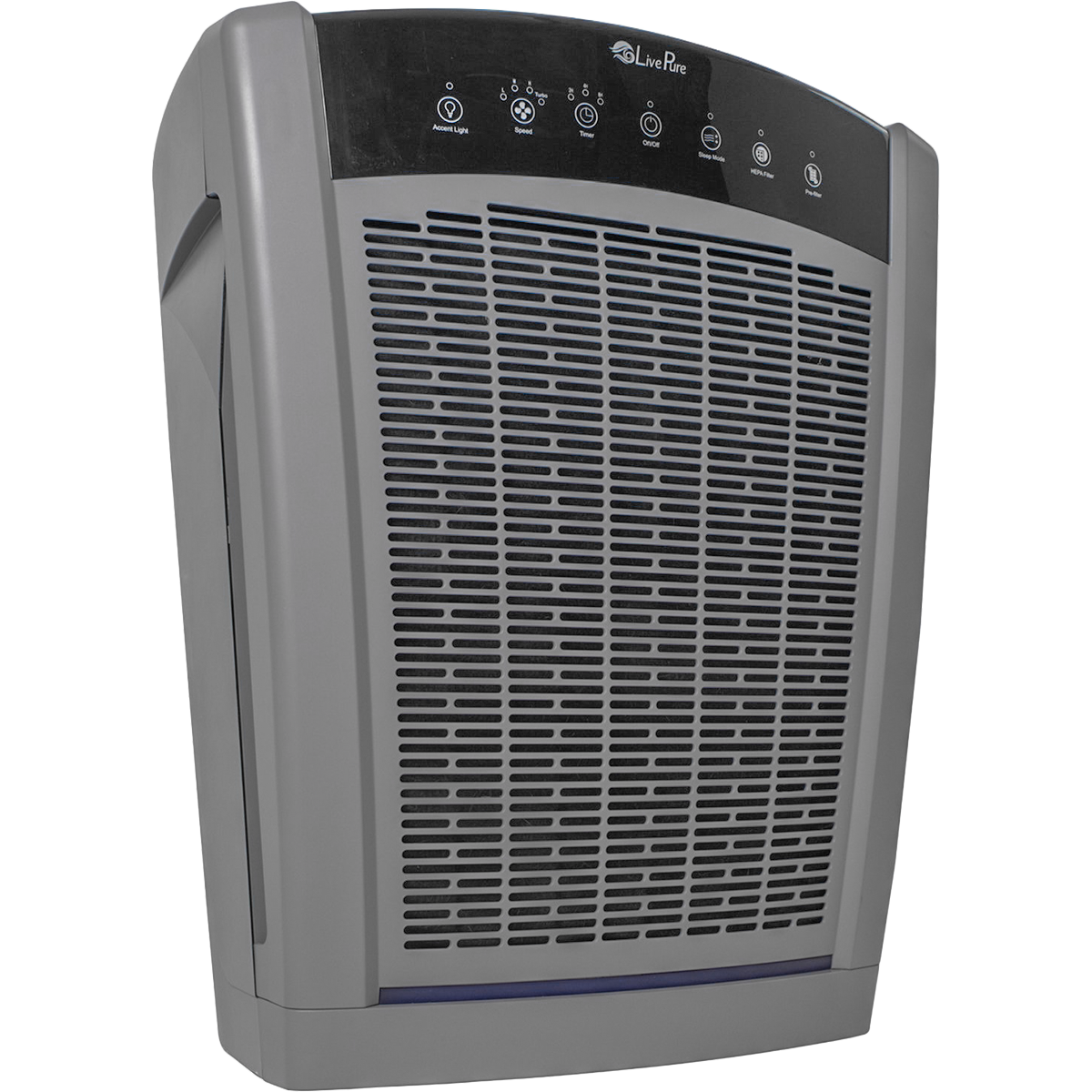 LivePure Bali HEPA Air Purifiers Gray - angle