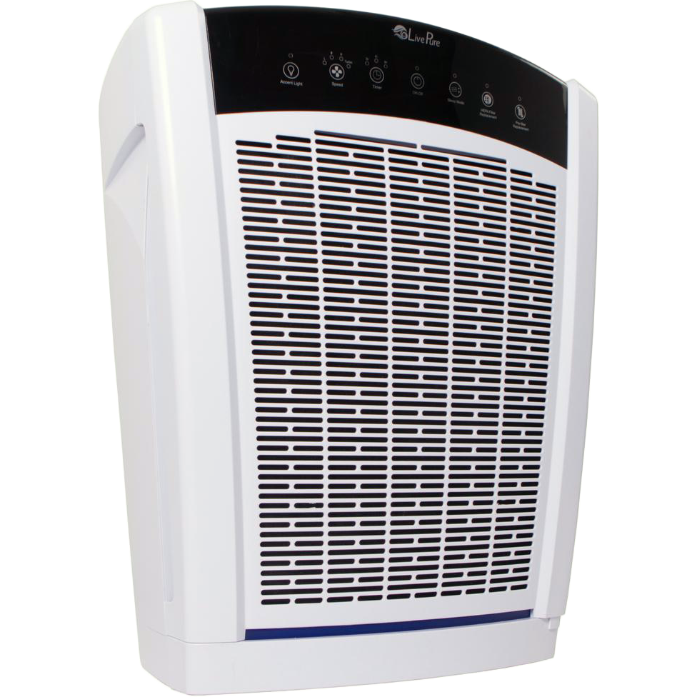 LivePure Bali HEPA Air Purifiers White - angle
