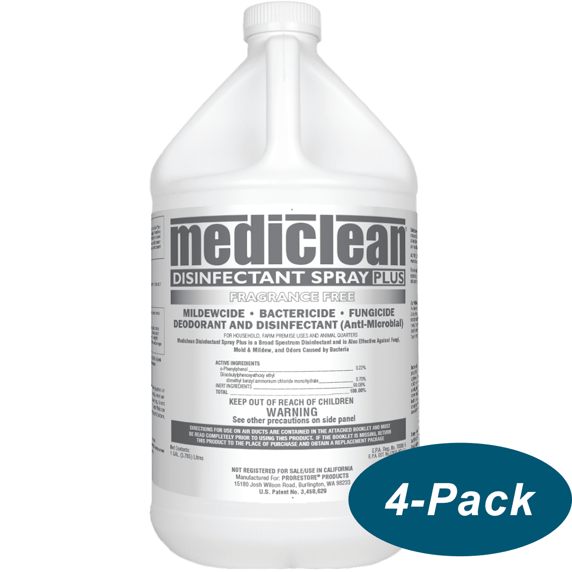 Mediclean Disinfectant Spray Plus Fragrance Free 221522902 - 4 pack