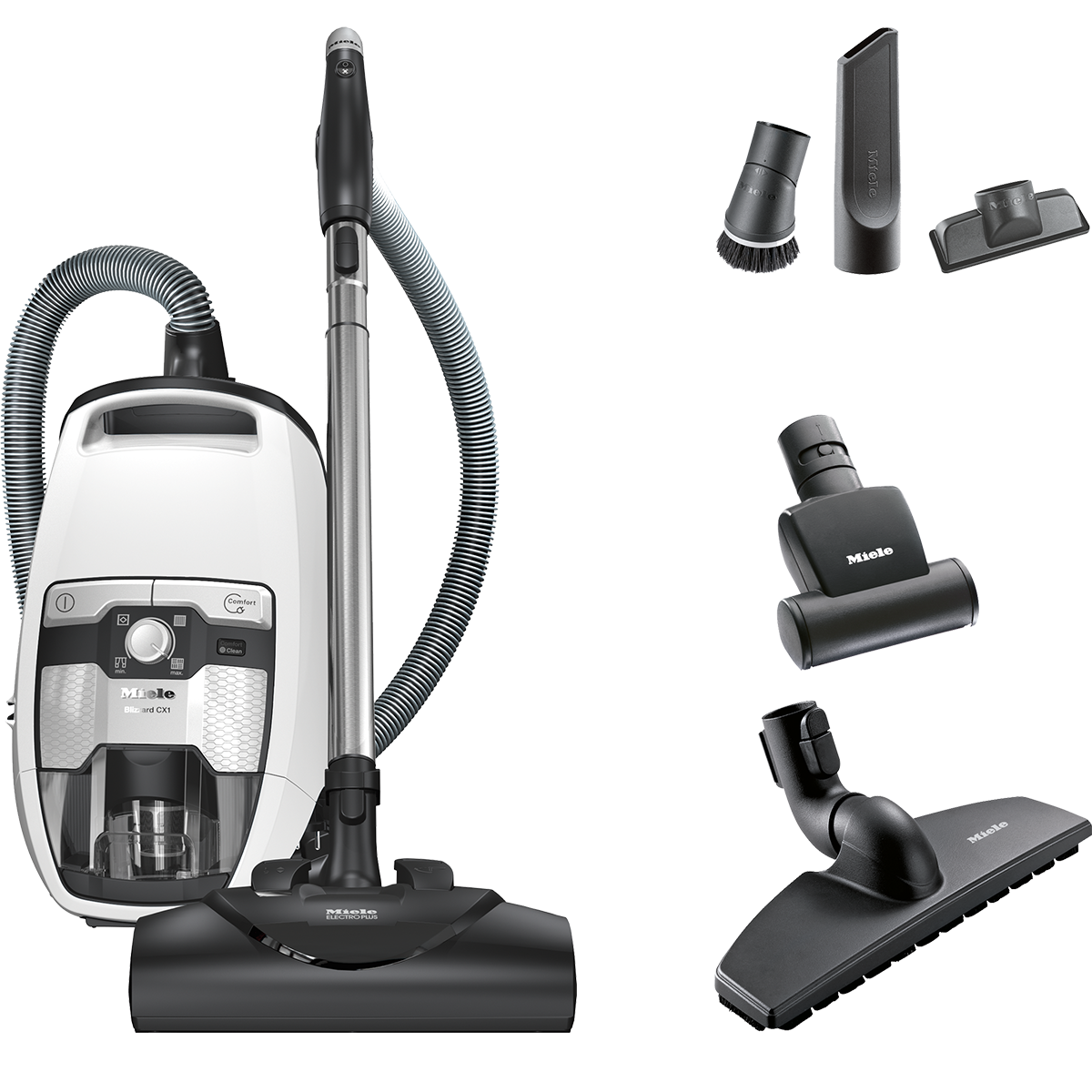 Miele Blizzard CX1 Cat & Dog Bagless Canister Vacuum - with Accessories