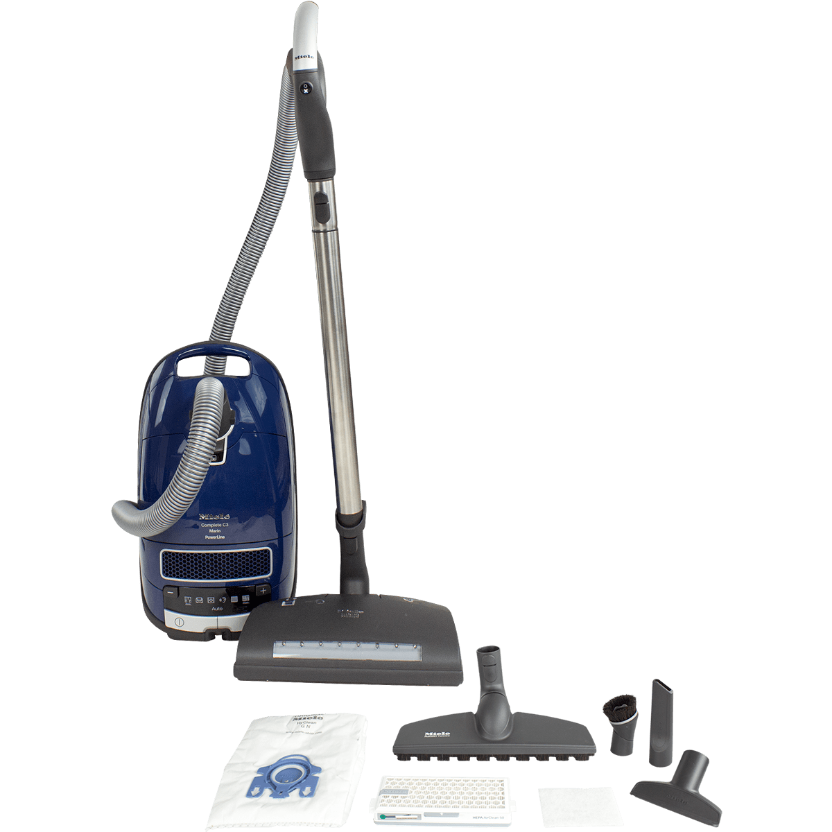 Miele Complete C3 Marin Canister Vacuum Cleaner - all included accessories