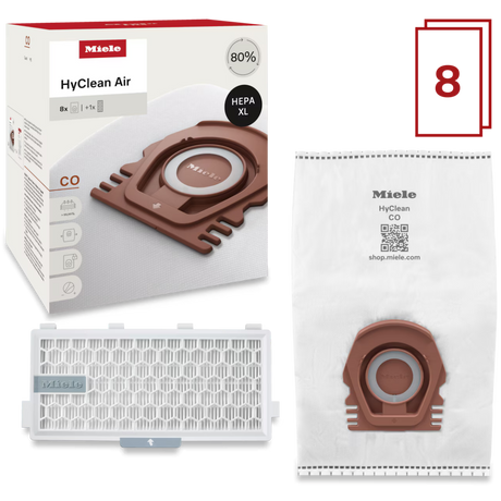 Miele HyClean CO Allergy XL Vacuum Bags with GN-HA50 8 Pack - Set