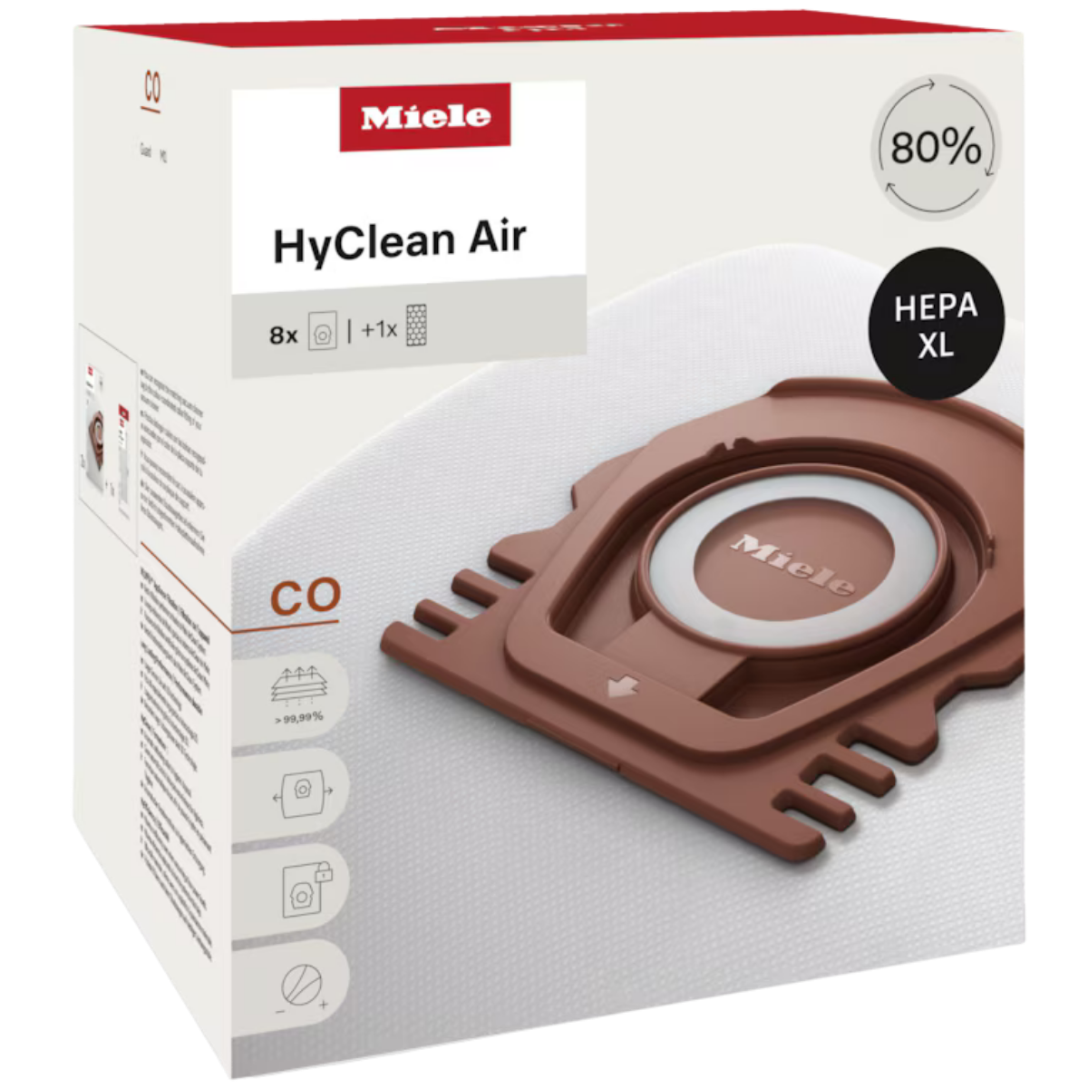 Miele HyClean CO XL Vacuum Bags 8 Pack - Main