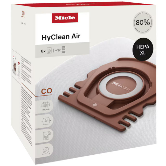 Miele HyClean CO XL Vacuum Bags 8 Pack - Main