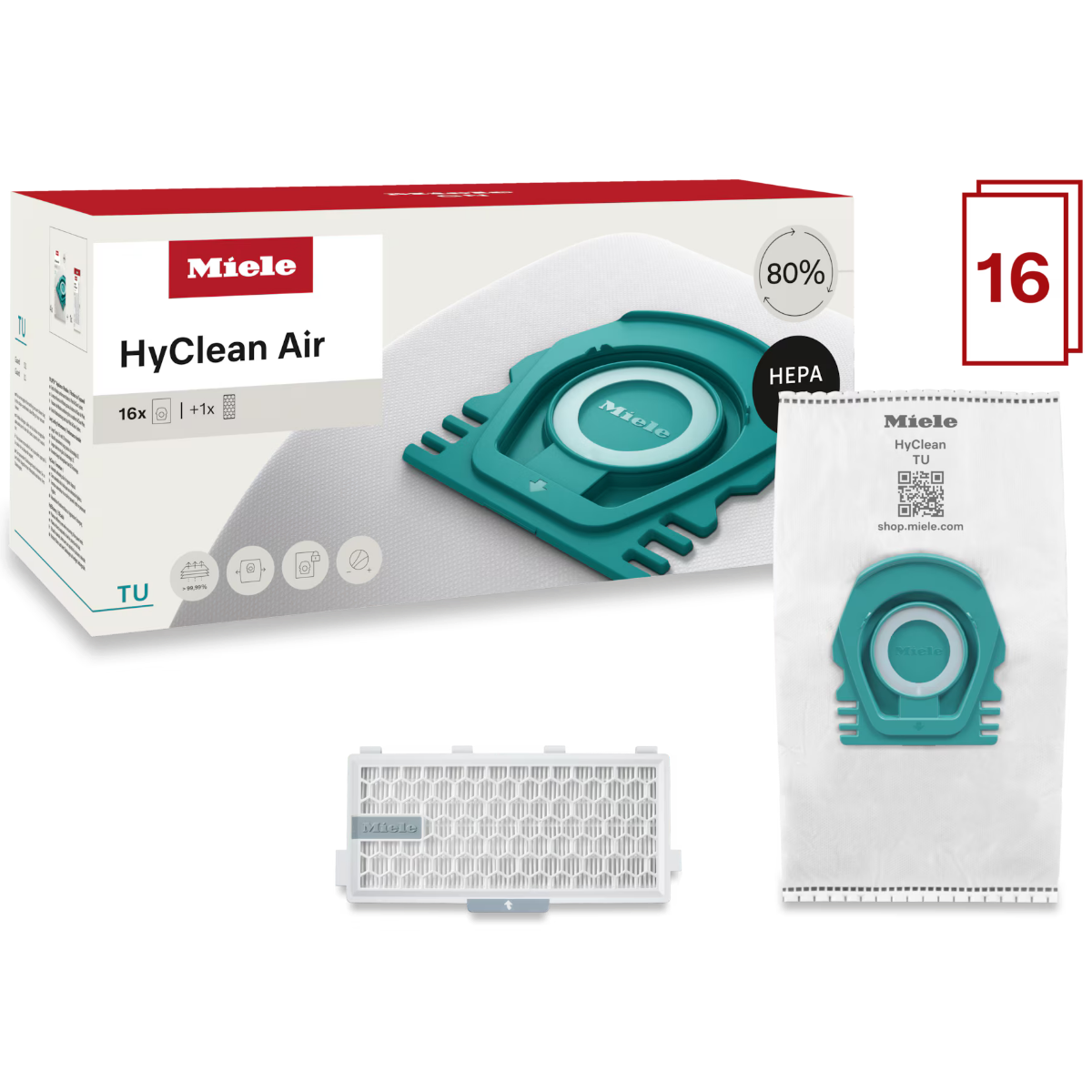 Miele HyClean TU Performance Pack w/ HA50 16 Pack - Set