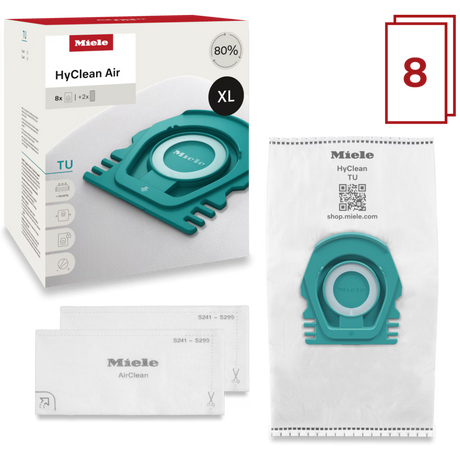 Miele HyClean TU XL Vacuum Bags 8 Pack - Set