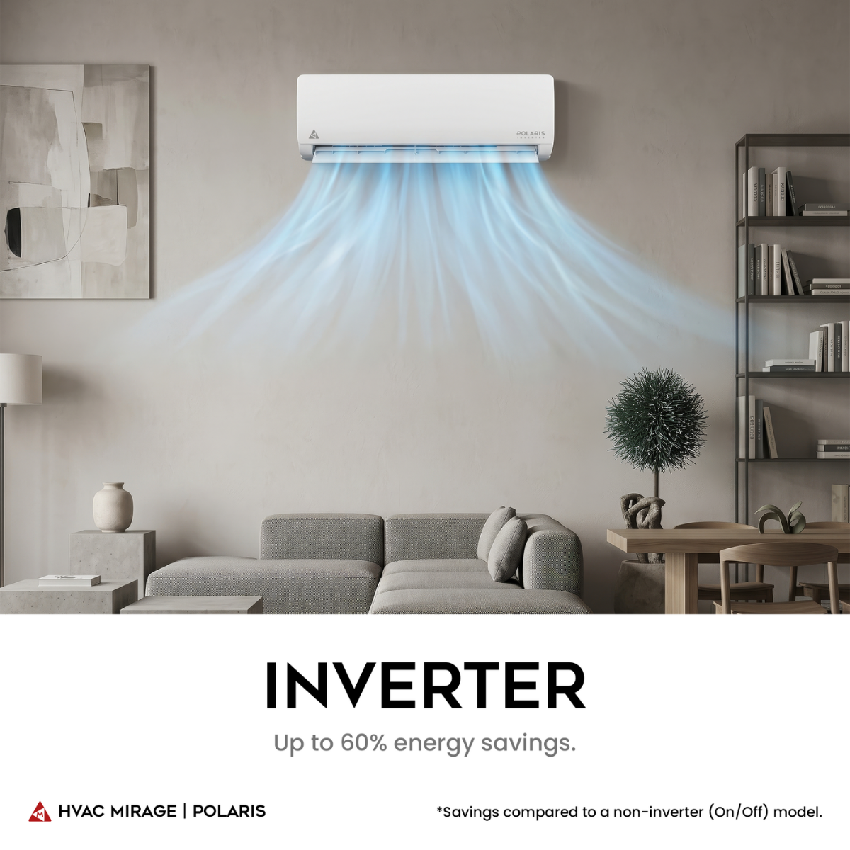 Mirage Polaris Series Ductless Mini Split Heat Pump - Infographic 1