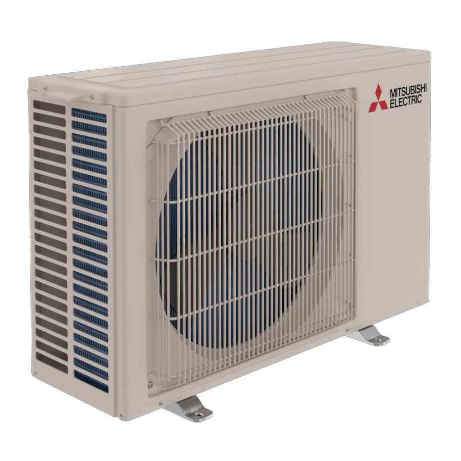 Mitsubishi 18 SEER2 9,000 BTU WR Series Mini Split w/Heat Pump Outdoor Unit - Angle 1