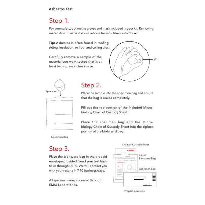 Mold Test Company DIY Asbestos Test Kit - Infographic 3