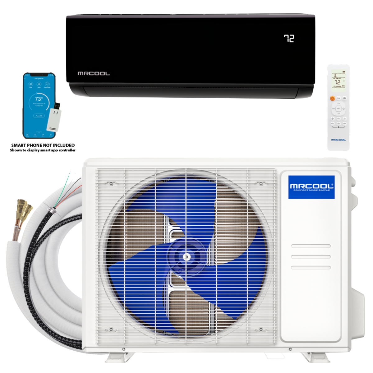MRCOOL DIY Select Ductless Mini Split Heat Pump w/Black Air Handler - Main