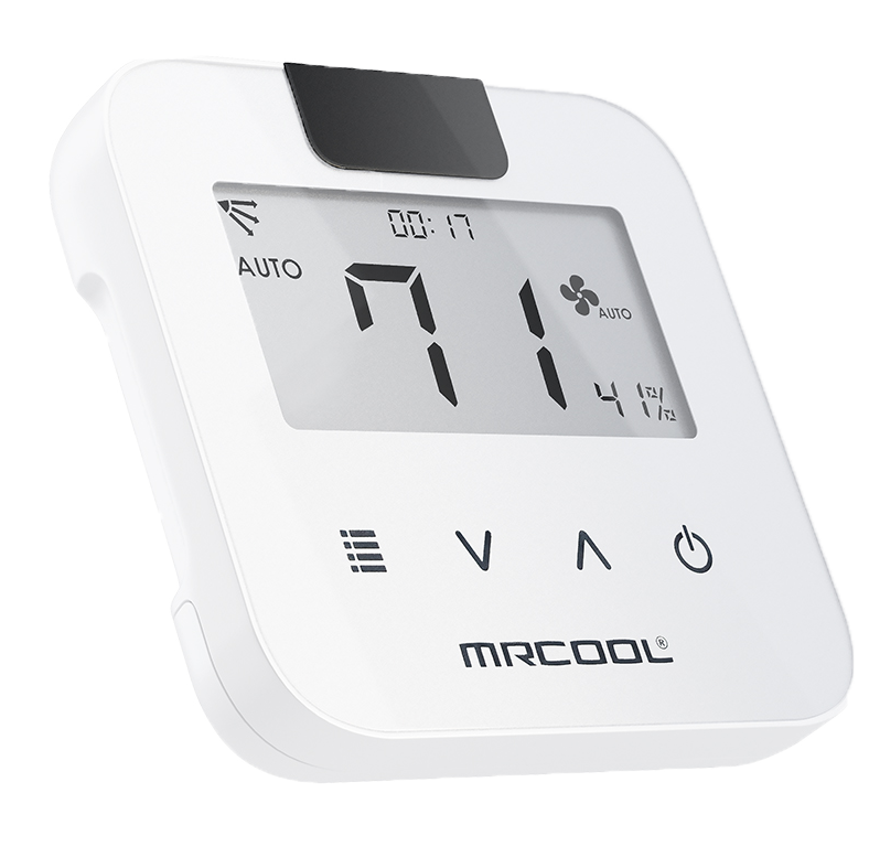 MRCOOL Mini Stat Wi-Fi Thermostat for Ductless Mini Splits - Angle View