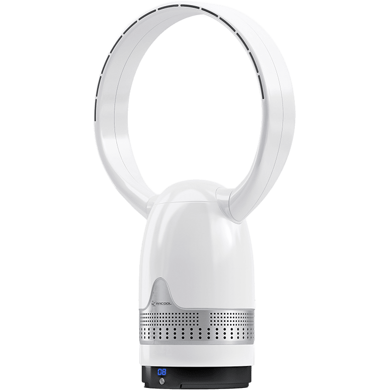 MRCOOL MRBREEZE Bladeless Circle Fan and Air Purifier - Silver Left Angle