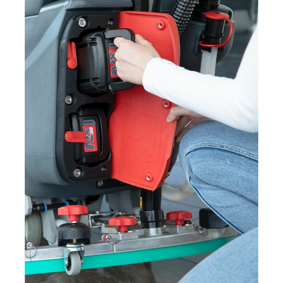 NaceCare TGB 817NX 17" Battery Walk Behind Floor Scrubber - Battery Installed