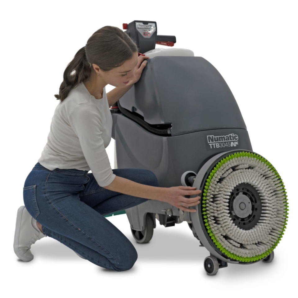 NaceCare TGB 817NX 17" Battery Walk Behind Floor Scrubber - Brush Installed