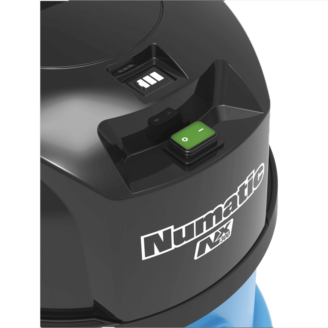 NaceCare WVB 370NX Wet/Dry Battery Vacuum - control switch