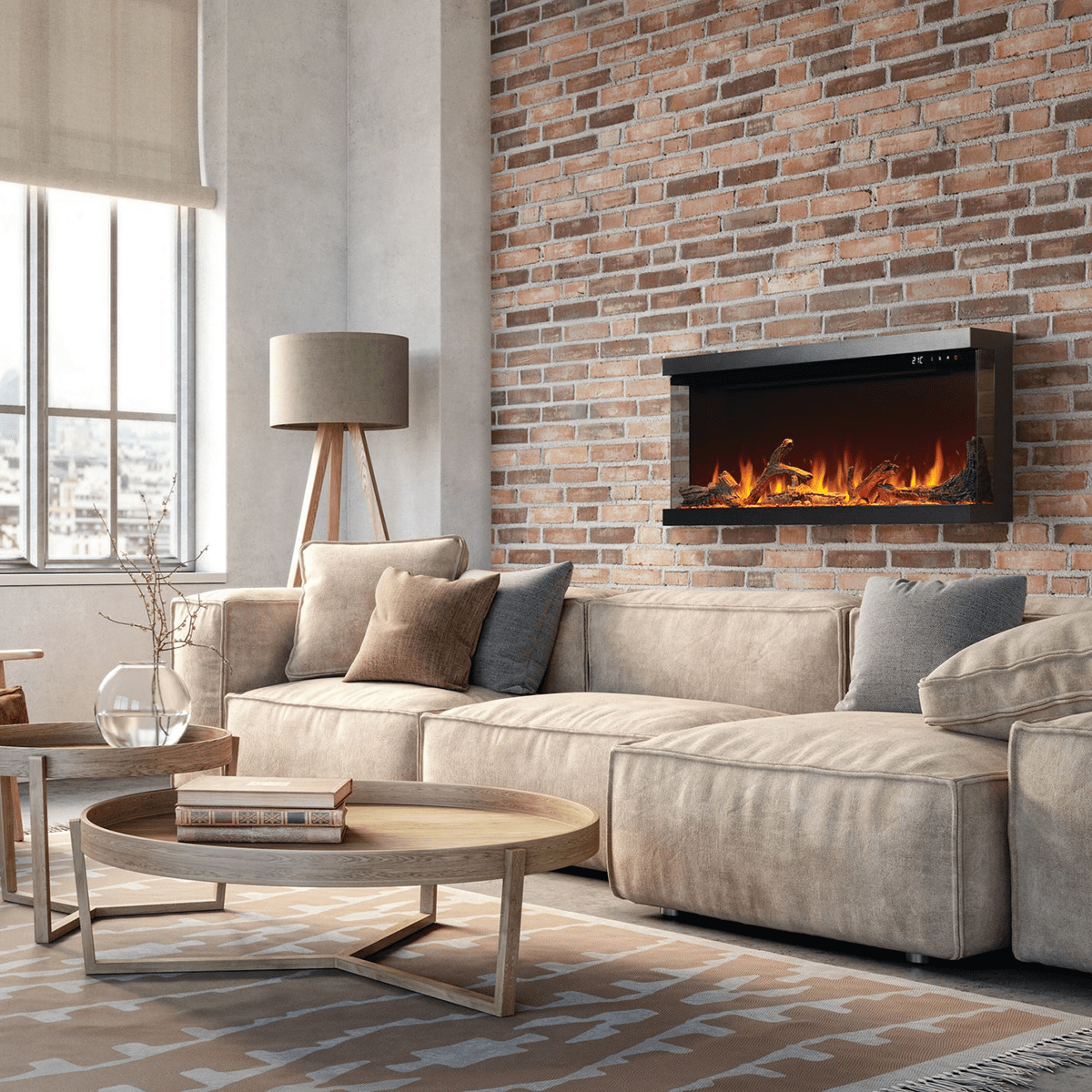 Napoleon Astound FlexMount Electric Fireplace 50 Inch - Lifestyle 2