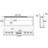 Napoleon Entice Electric Fireplace - Dimensions