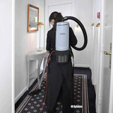 Nilfisk GD10 Industrial HEPA Back Vacuum In Use