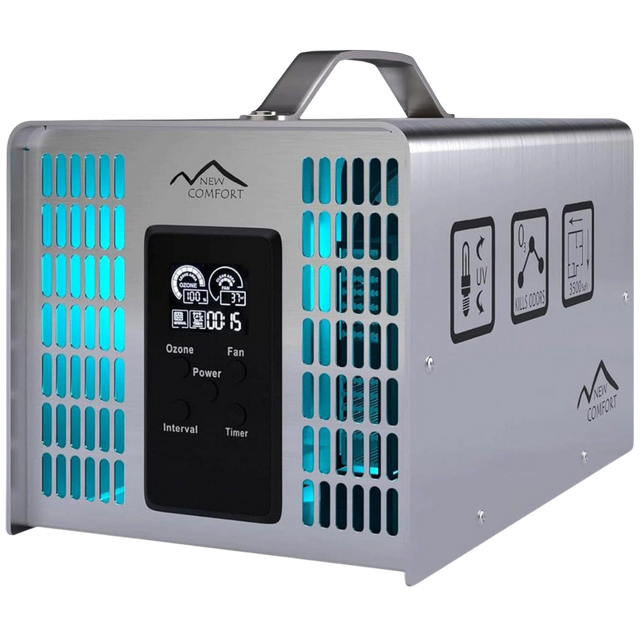 New Comfort SS12000 Stainless Steel 9,000 to 14,000 mg/hr Commercial PLCOZ12K Ozone Generator - Main