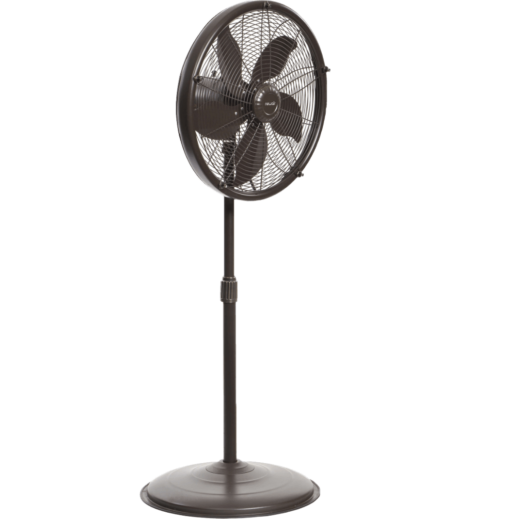 NewAir Outdoor Misting 3-Speed All-Metal Pedestal Fan - Angle