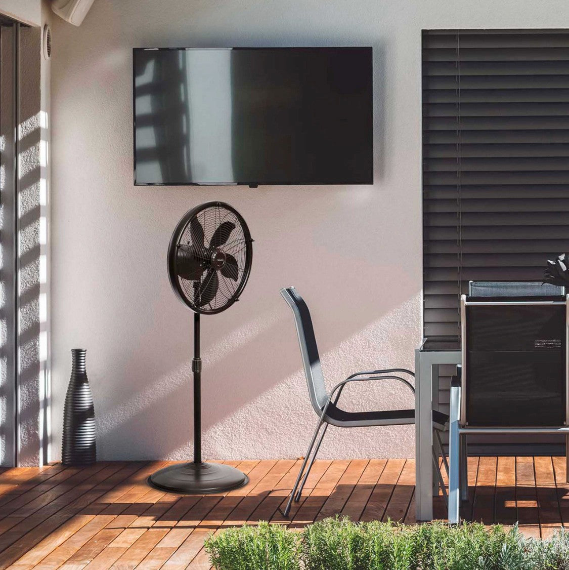 NewAir Outdoor Misting 3-Speed All-Metal Pedestal Fan
