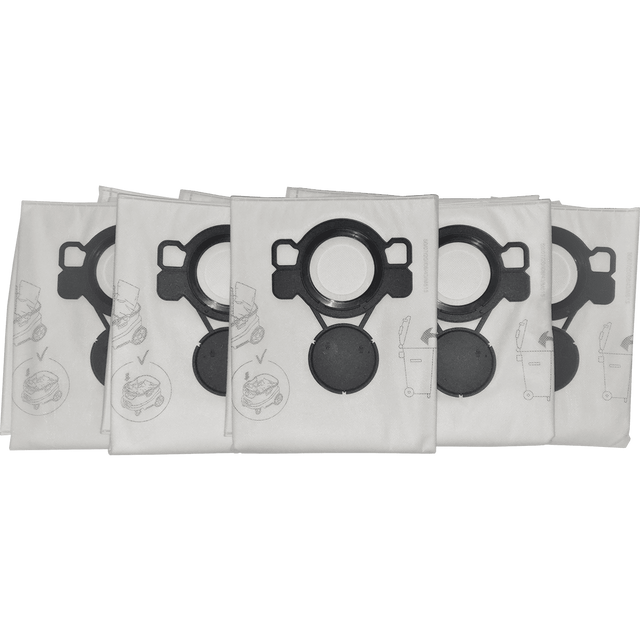 Nilfisk Attix 33/44/VHS40 Fleece Filter Bags 5-Pack