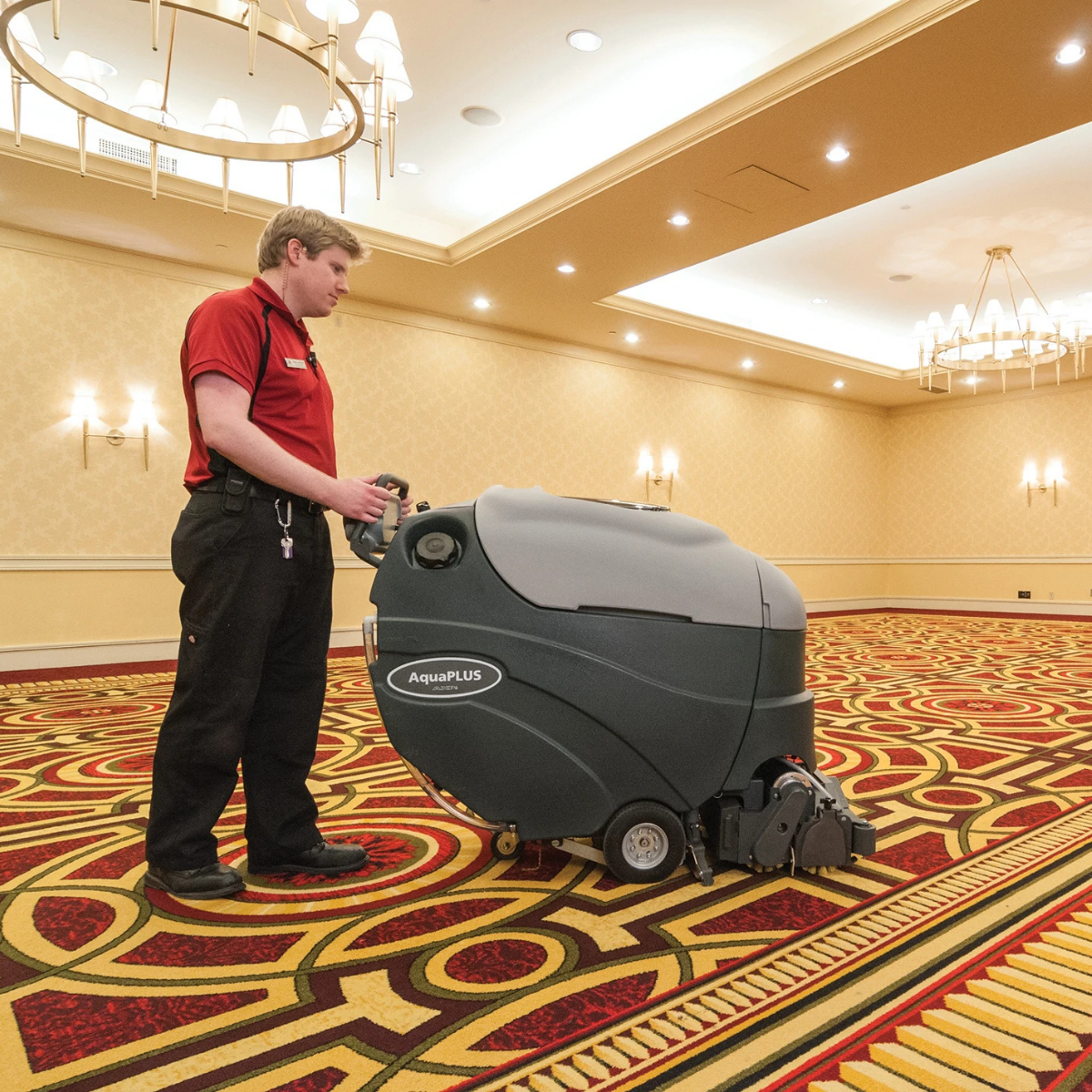 Nilfisk Advance AquaPlus AXP Battery-Operated  Walk Behind Carpet Extractor - Lifestyle 1