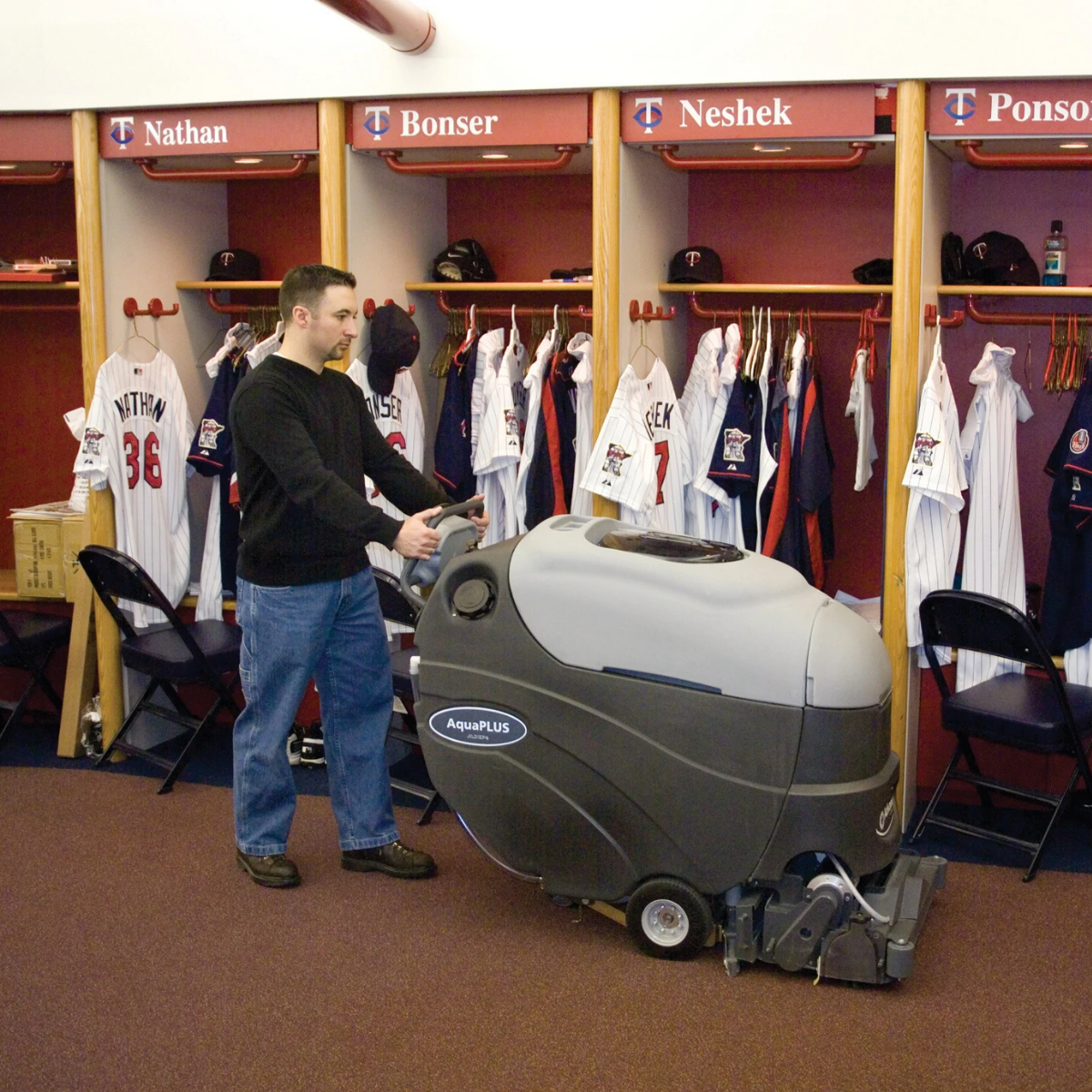Nilfisk Advance AquaPlus AXP Battery-Operated  Walk Behind Carpet Extractor - Lifestyle 3