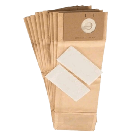 Nilfisk Advance Dust Bags for VU500 Commercial Vacuums 10 Pk & 2 Pre-Filters 107413586 - Main