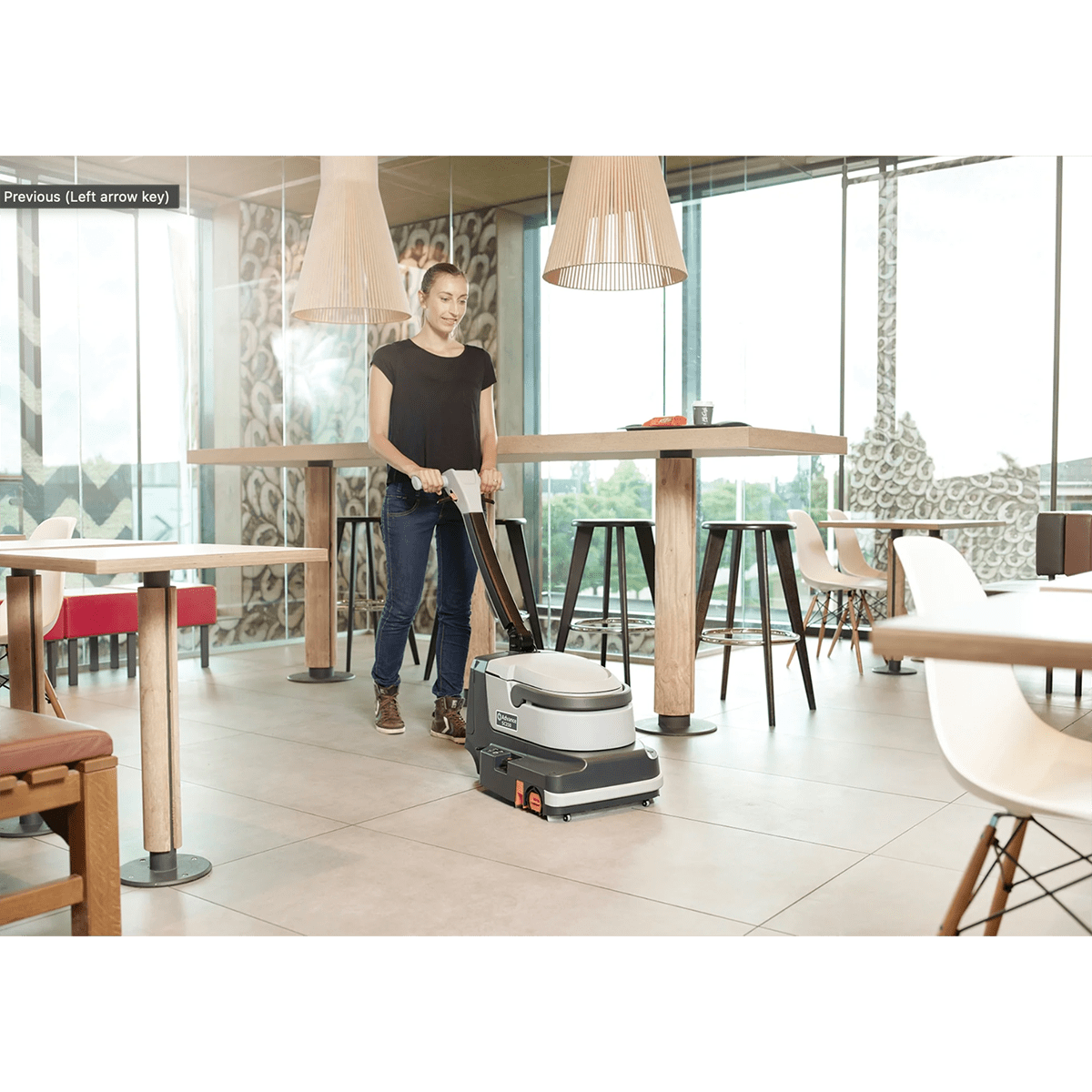 Nilfisk Advance SC250 Battery Walk Behind Floor Scrubber - Lifestyle 1
