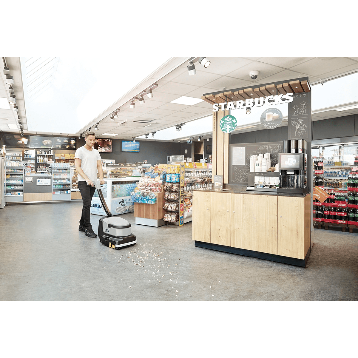 Nilfisk Advance SC250 Battery Walk Behind Floor Scrubber - Lifestyle 3